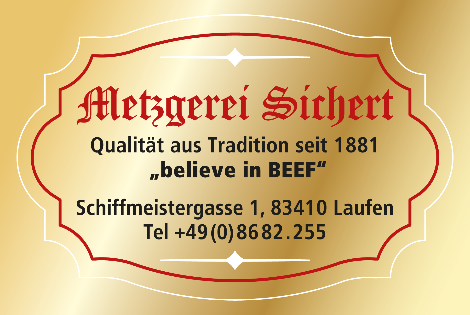 Sichert-Gold-Aufkleber